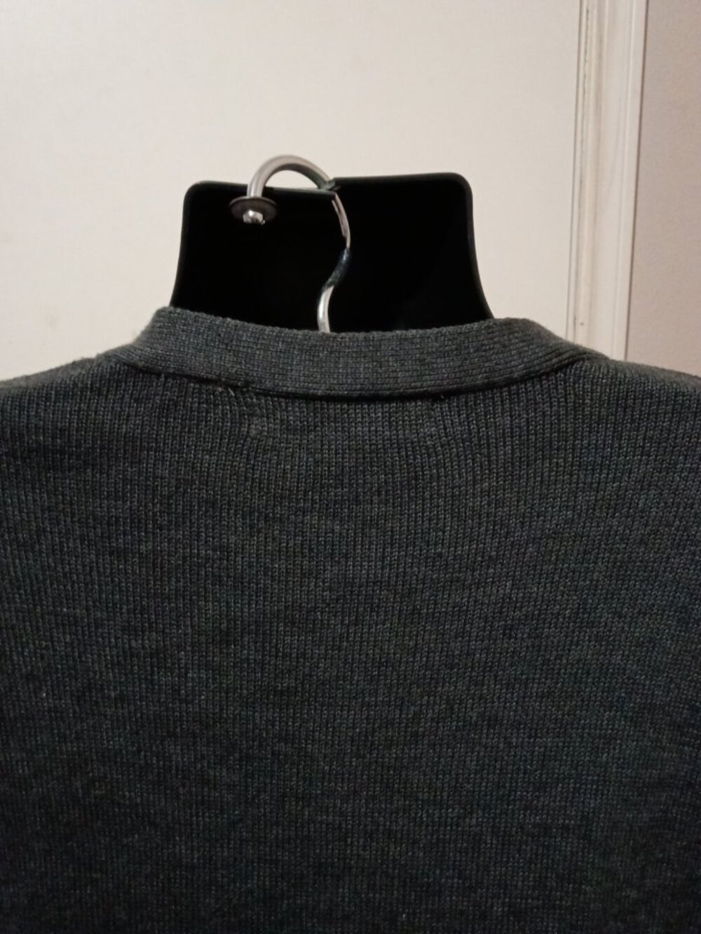 Vintage Oscar de la Renta Women's Gray Knit Cardigan Sweater Sz XL - Picture 6 of 10